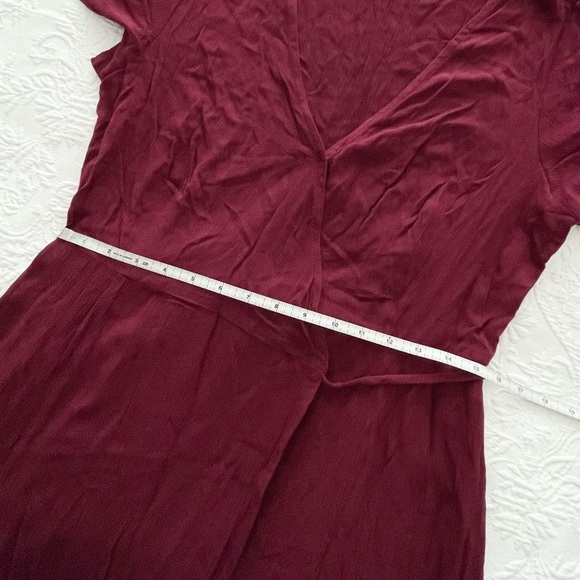 NWOT Lulus Heart of Marigold Burgundy Wrap Maxi Dress Medium - Picture 9 of 10